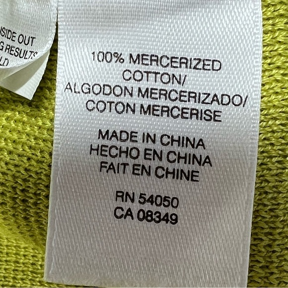 Jones New York Signature Woman Lime Green Front Zipper Cardigan Sweater Size 1X - Picture 15 of 16